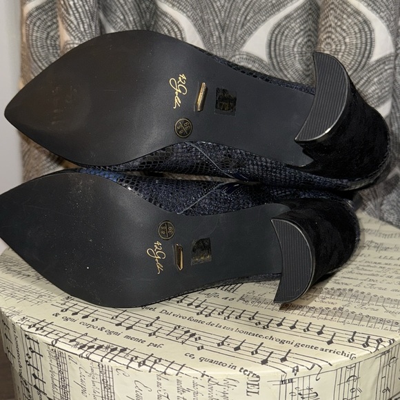 42 Gold Kiki Boots Snakeskin/ Suede Size 8.5 - Picture 7 of 8